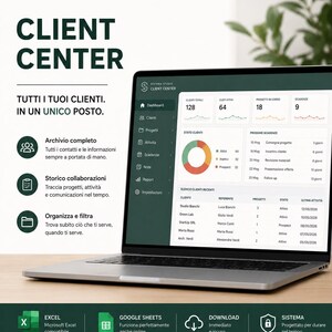 Client Management Template | Excel & Google Sheets | Client Center | Sistema Studio