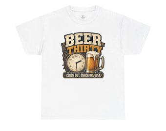 Beer Thirty Clock Mug T-Shirt | Funny Beer Drinking Tee