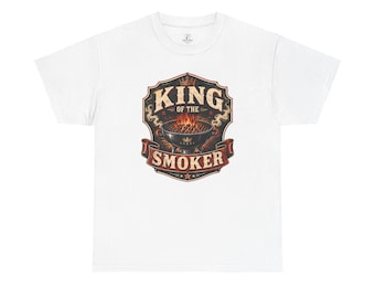 King of the Smoker TShirt  BBQ Grill Master Graphic Tee