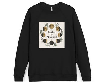 Pflanze Hexe Mond Phase Sweatshirt | Kräuterapotheke Rundhalsausschnitt | Sammeln bei Moonlight Cottagecore