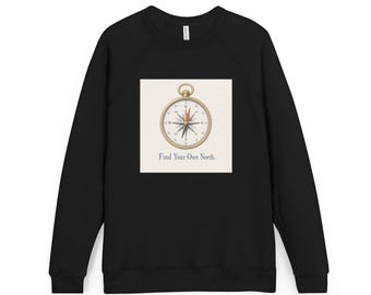 Find Your Own North 卒業記念スウェットシャツ - 2026年卒業記念ギフト - コンパス ラグラン クルーネック ユニセックス