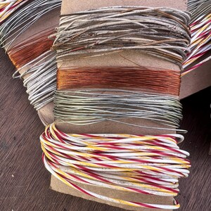vintage wire variety pack, copper wire, steel wire, cloth wrapper wire, coated wire