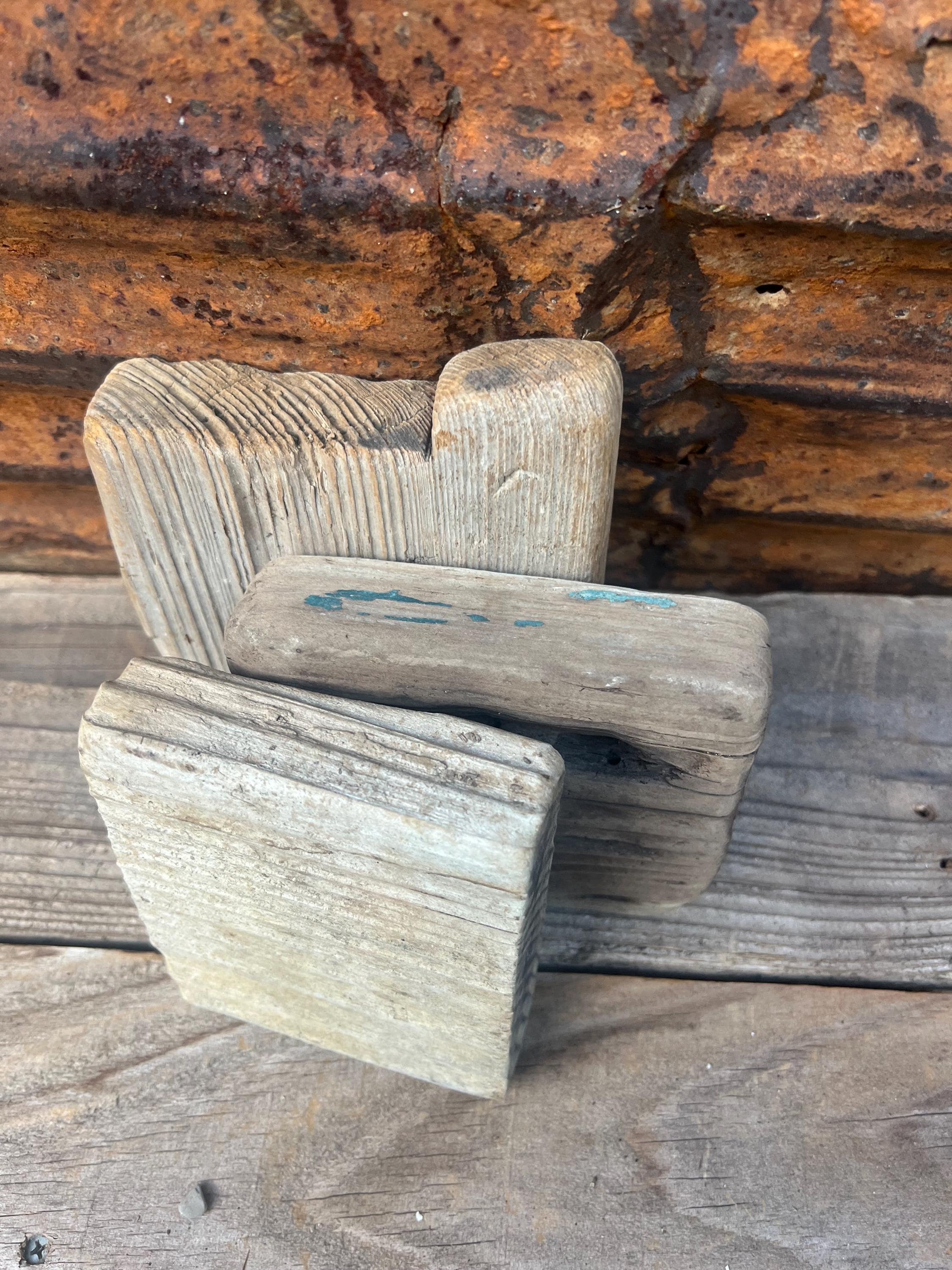 Driftwood blocks , rustic wood block, weathered wood blocks, assemblage wood, craft wood