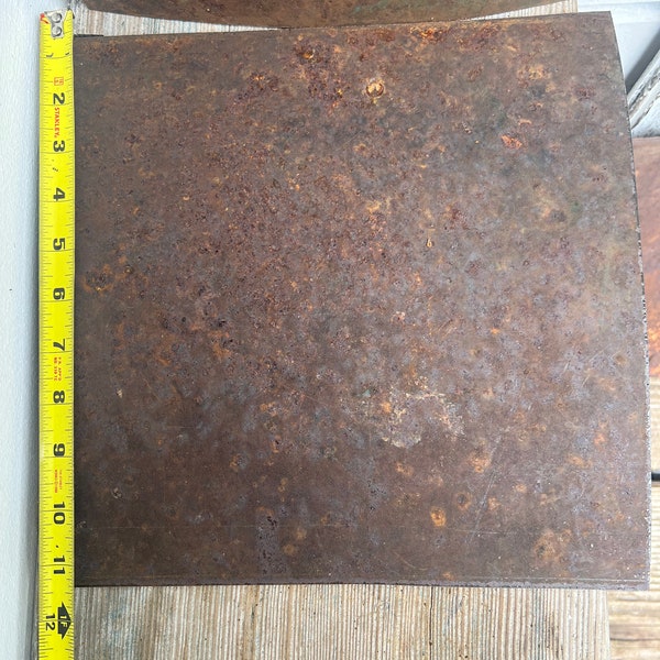 Rusty steel plate, 16 gauge salvaged rusted metal , old rusted metal