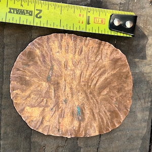 aged hammered patina copper pieces , copper art material,  assemblage supply, old copper sheet piece c25