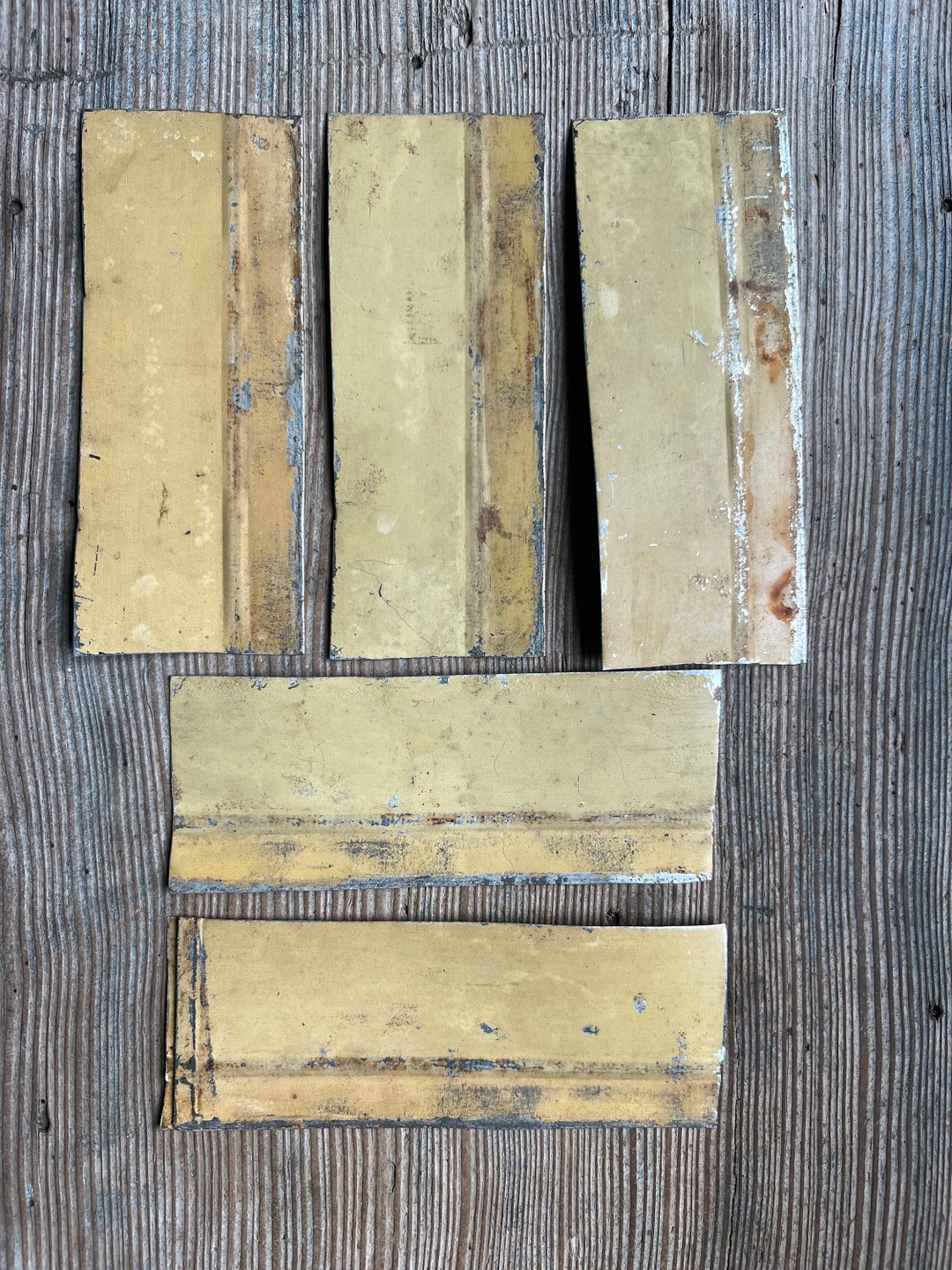 Vintage Metal Art Materials, Cut Vintage Tin, Recycled Metal Art