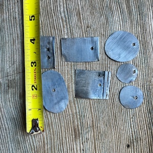7-Cut metal pieces, cut vintage tin, torched metal, old metal pieces, metal collage supplies#14