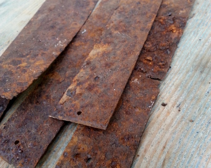 Rusty Metal Strap 8 Inch Sheet Metal Strap Metal With Holes Etsy