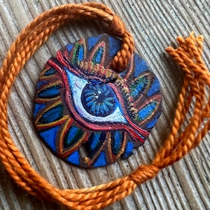 Third Eye painting,intuition art,  protection charm, positivity art, all seeing eye charm, eye art,