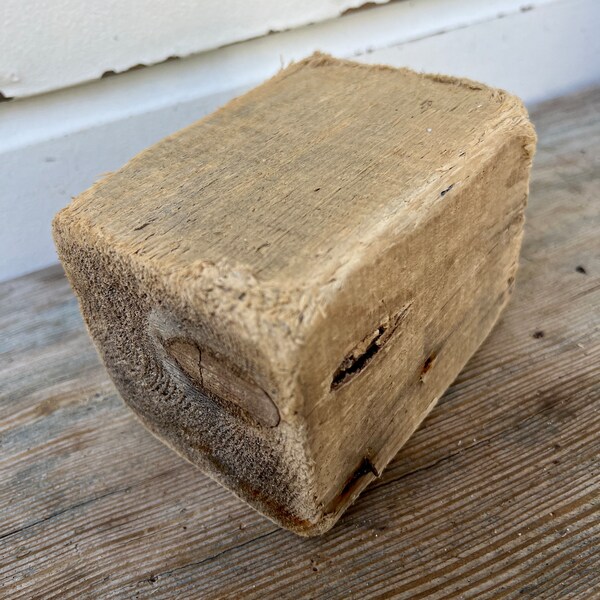 Driftwood block , rustic wood block, weathered wood block construction driftwood