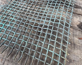 Pantalla de cobre con pátina de gran calibre, cobre artístico, pantalla de cobre industrial, suministro de ensamblaje, pantalla de cobre antigua, c87