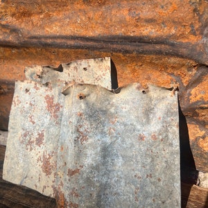 Rusty corrugated metal, 24 gauge metal,  salvaged metal , rusted metal  recycled metal , assemblage metal , metal art supply