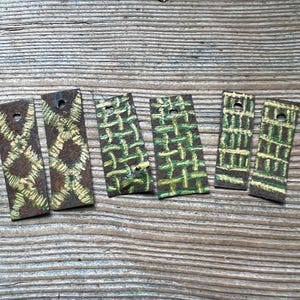 Six painted rusty metal pieces, assemblage art supply, rust metal tags,  metal art supply, rusted metal recycled metal