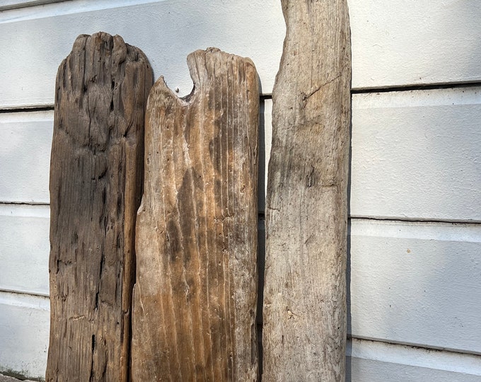 Three Driftwood Planks , Weathered Boards , Old Driftwood Wood, Sign Board, Lake Wood,flat