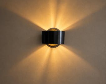Modern Brass Wall Sconce Up Down Light | Round Luxury Wall Lamp | Contemporary Home Lighting