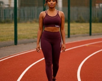 Damessportset – Legging met hoge taille + Sportbeha