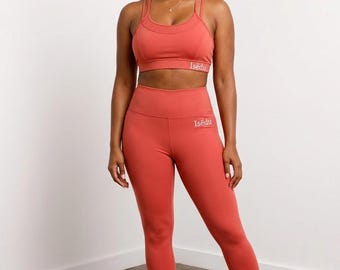 Damessportset – Legging met hoge taille + Sportbeha