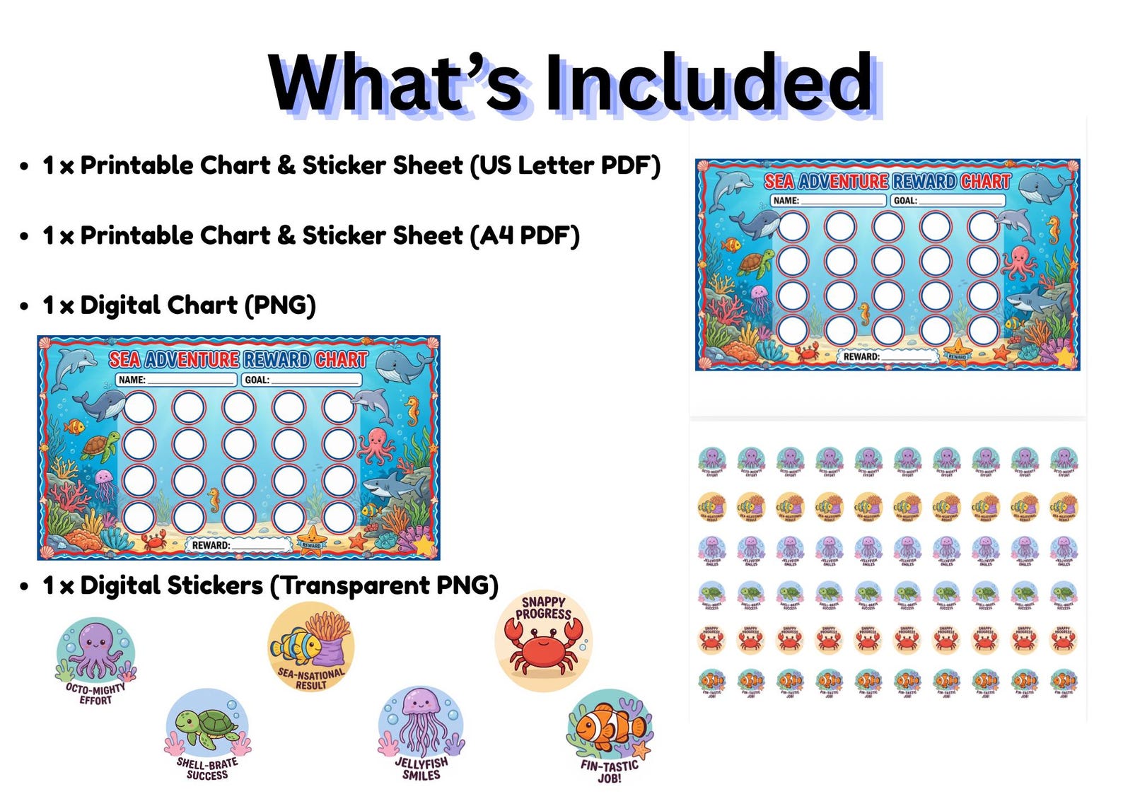 Sea Adventure Reward Chart | Ocean Theme Potty Training, Toddler ...