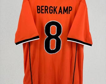Niederlande Bergkamp 8 Jersey - 1998 Fußball Fan Geschenk - Kultiges Trikot