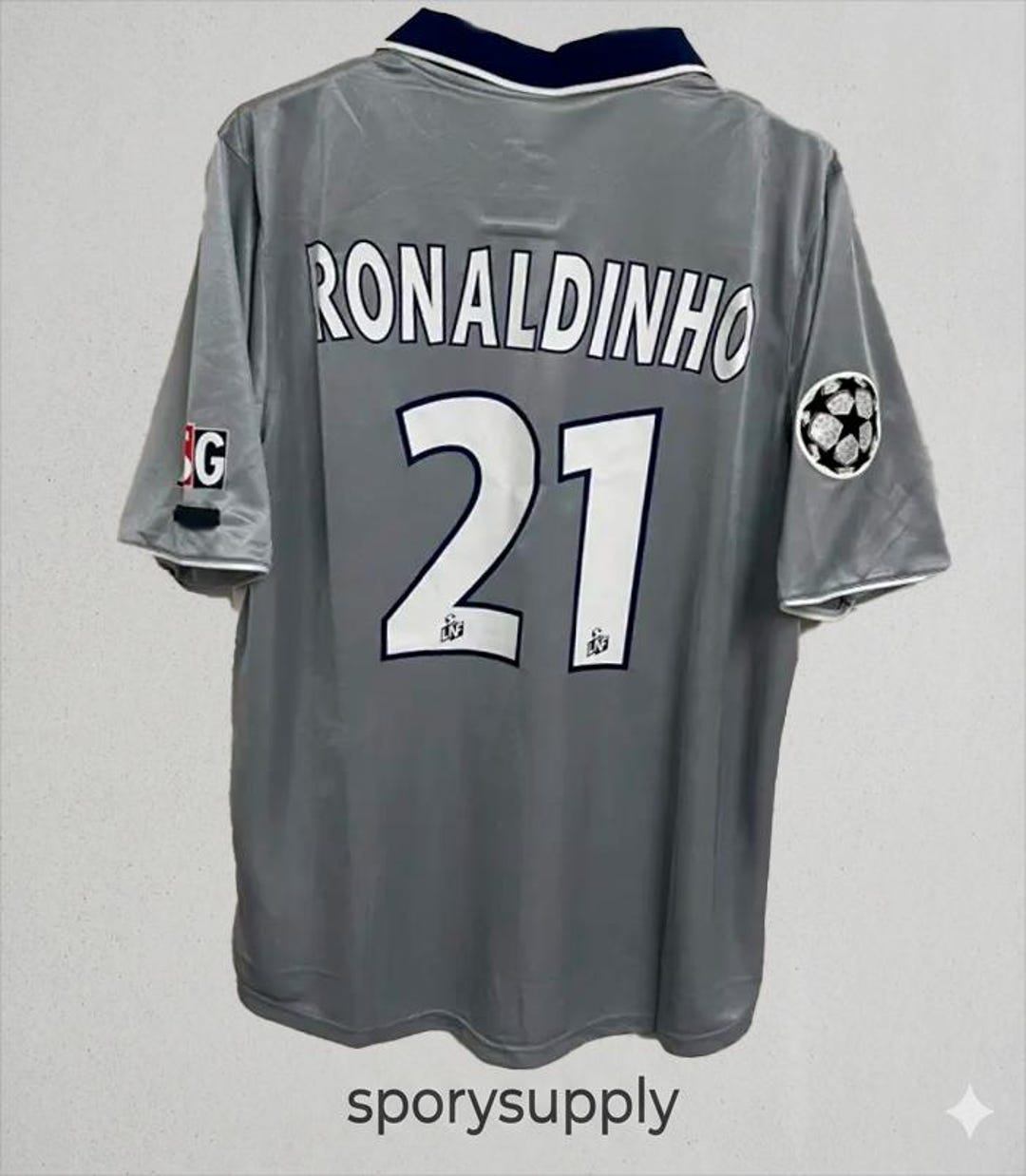 パリ・サンジェルマン RONALDINHO 21 L PSG Ronaldinho 21 Jersey - 2000 2001 Soccer Fan Gift - Iconic