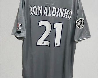 PSG Ronaldinho 21 Trikot - 2000 2001 Fußball Fan Geschenk - Kultiges Trikot