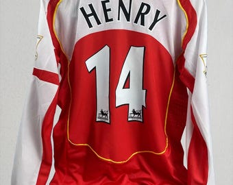 Camiseta del Arsenal Henry 14 - Regalo para aficionados al fútbol 2004-2005 - Camiseta icónica