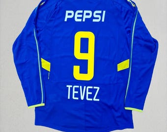 Boca Juniors Tevez 9 Trikot - 2003 2004 Fußball Fan Geschenk - Kultiges Trikot