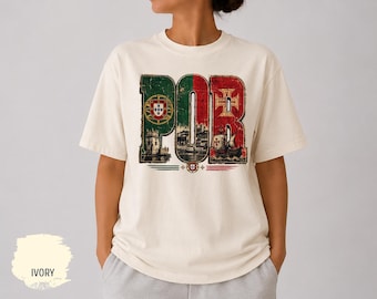 Portugal Flag Shirt, Portugal Vintage Graphic Tee, Portuguese Pride T Shirt, Portugal Travel Shirt, Lisbon Portugal Tee, Unisex Gift