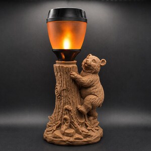 Bear on Tree Solar Light