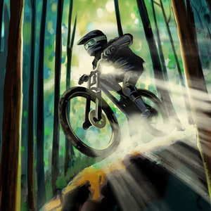 Mountain biking artwork deals