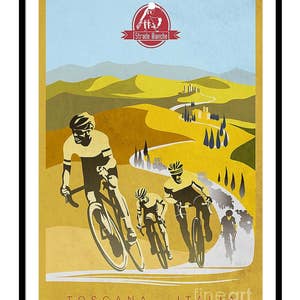 Strade Bianche, Cycling Poster, Retro cycling, Giro