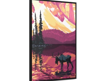National Parks Retro Wall Art Gallery Canvas Wraps, Vertical Frame Ready-to-hang