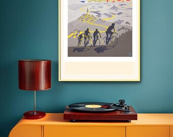 Cosmos Bicycles Poster – WPA Art Deco Cycling Advertisement, 1939, Giclée Print
