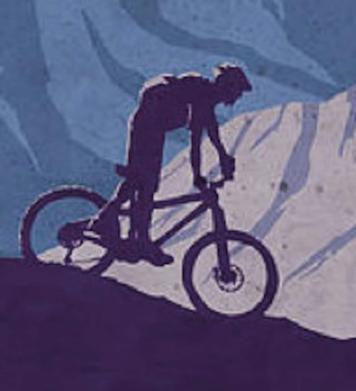 Vintage retro mountain bike illustration poster printLive to Etsy