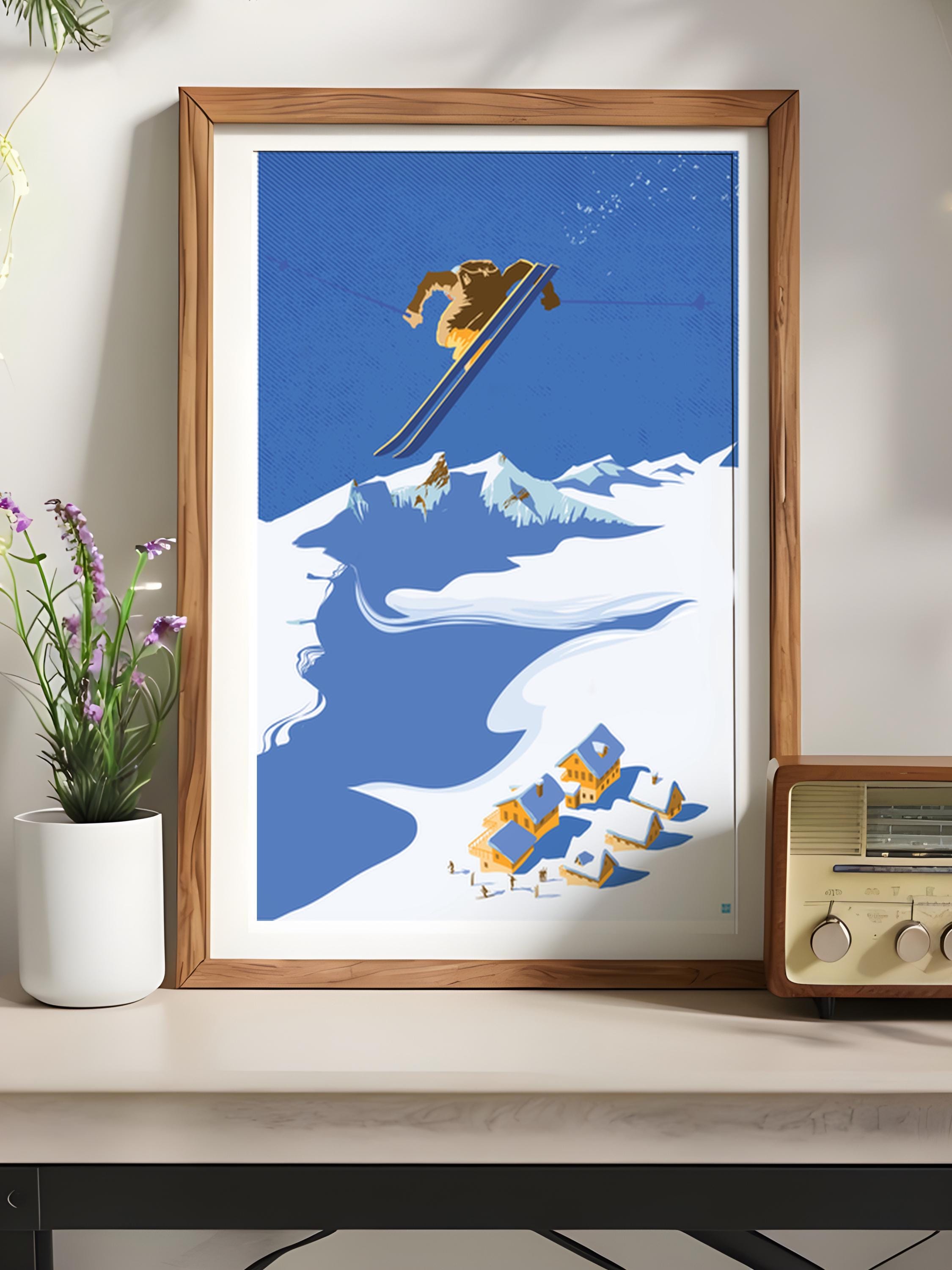 Retro Ski Canada Poster, Vintage Winter-sport Wall Art - Etsy Canada