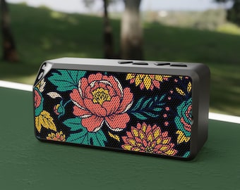 Kolorowy głośnik Bluetooth z kwiatowym wzorem | Przenośny głośnik Bluetooth z kwiatowym wzorem