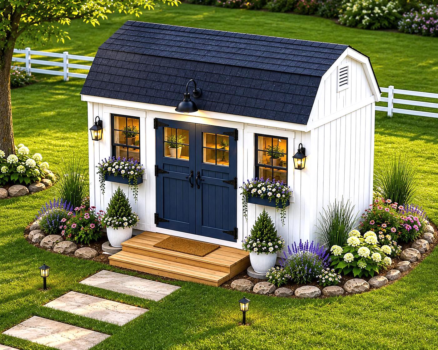 12x16 Barn Garden Shed Plans - DIY Classic Outdoor Shed (PDF Download)