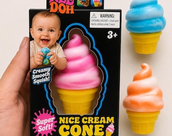 Nee Doh Ice Cream Cone Squishy Toy: Slow Rise Sensory Stress Ball