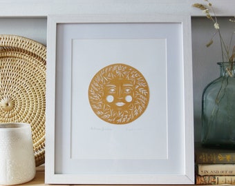 Papercut 'Autumn Sunshine' Gold - Made to order