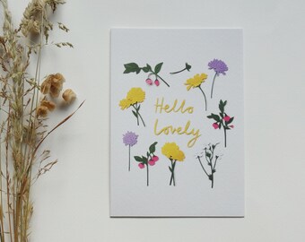 Greetings Card 'Hello Lovely'