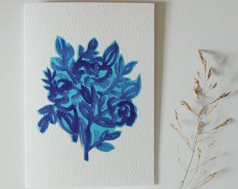 Greetings Card 'Blue Flowers'