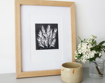 SALE 'Rosemary' A5 Lino Print