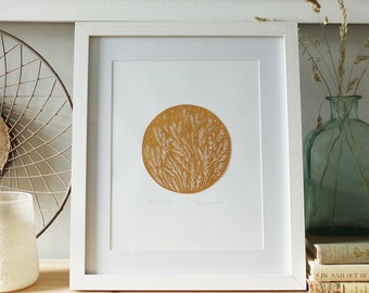 Papercut 'Harvest Moon' Gold - Made to order