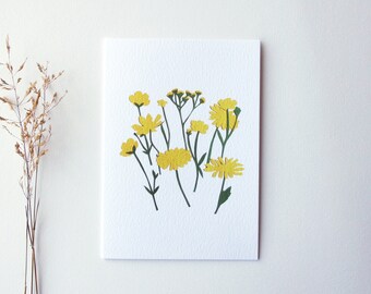 Greetings Card 'Yellow Flowers'