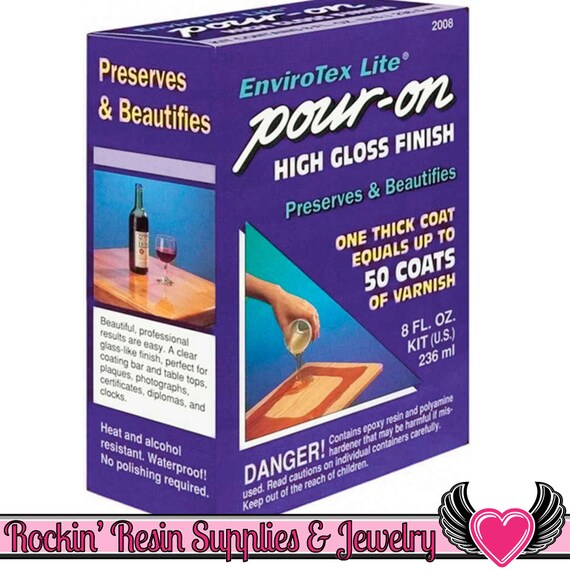 Envirotex Lite Resin 8 Oz High Gloss Epoxy Resin Pour On 1 Etsy