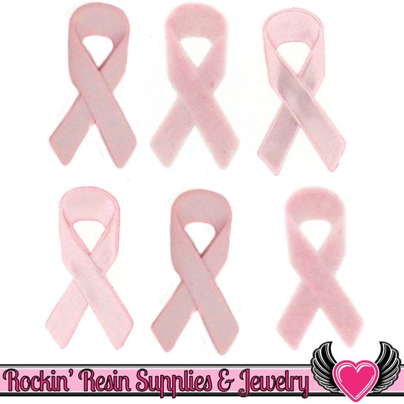 Breast Cancer Awareness Pink Ribbon Metal Craft Sewing Buttons Set of 4