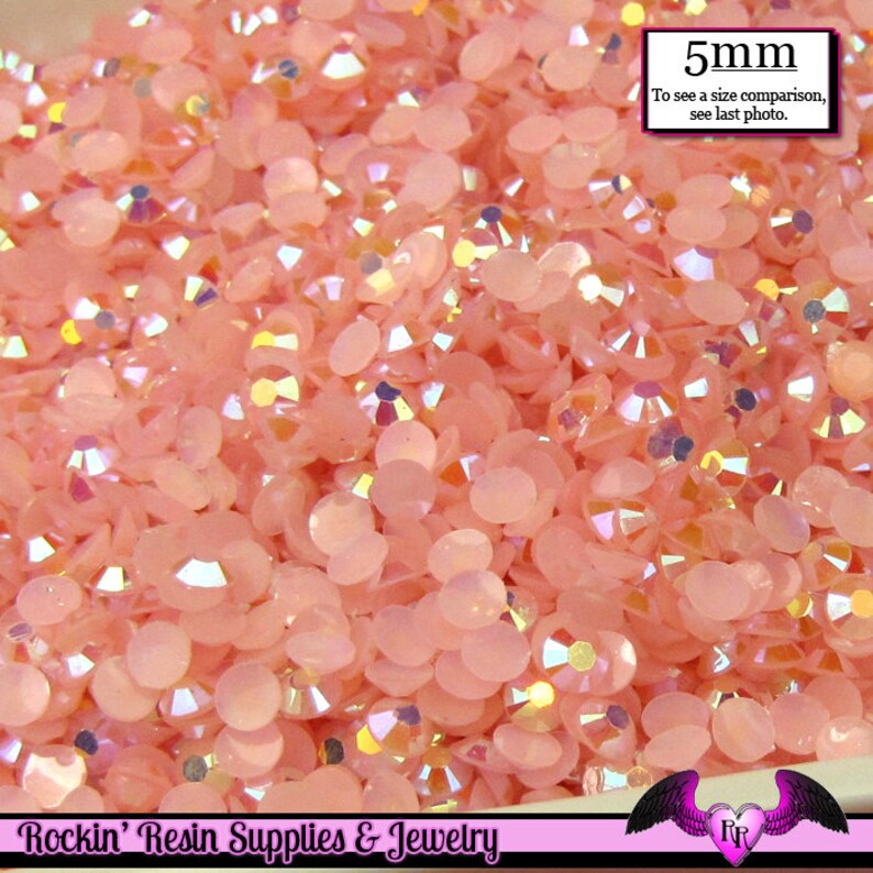 5mm 200 pcs AB Jelly PINK RHINESTONES Flatback Great Quality / | Etsy