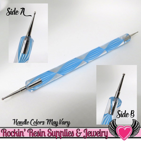 1mm 2 Zijdige NAIL ArT DOTTiNG TOOL Modeling, Schilderen, Miniatuur, en Beeldhouwen Polymeer Clay Metal Ball Helix Stylus USA Shipping