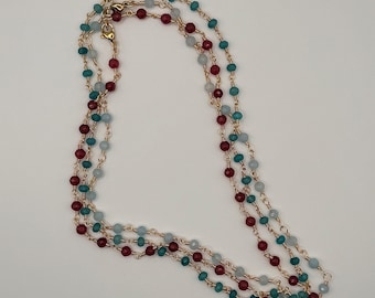 Collar de jade hecho a mano, joyería costera para combinar