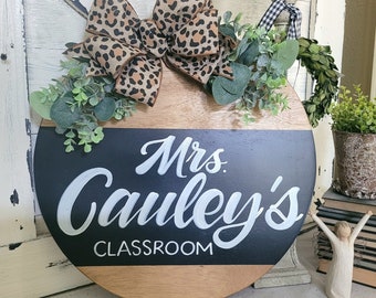 Teacher Door | Teacher Door Sign | Teacher Name | Classroom Sign | Teacher Gift | Teacher Appreciation | Welcome To Our Classroom |Classroom